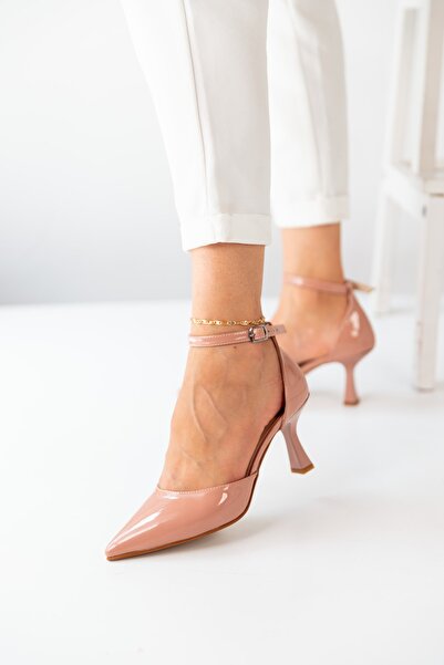 Lİmar Shoes Limar Somo Rugan 7cm Bilekten Bağlamalı Stiletto Sivri Burun Kadın Topuklu Ayakkabı