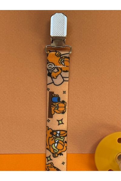 KARAMİLA Cat Printed Pacifier Strap - Pacifier Chain - Pacifier Holder