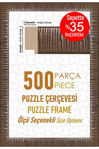 ResimShop 500 Parça Puzzle Çerçevesi | 31mm Camsız Ölçü Seçenekli Çerçeve