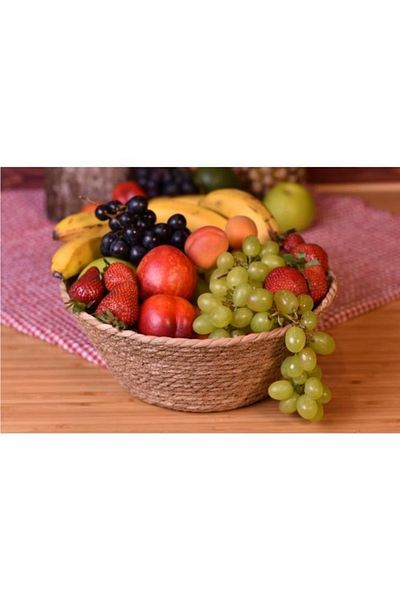 Atbyhome Coș rotund din răchită Bambum Oser de 34 cm