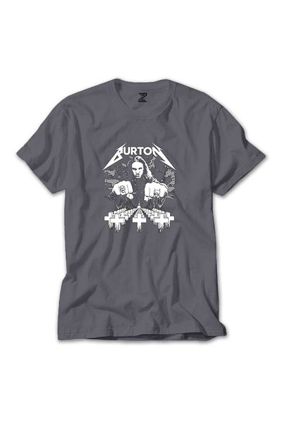 Z zepplin Γκρι μπλουζάκι Metallica Cliff Burton Face