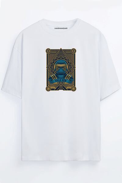 MELADYAN تي شيرت كبير الحجم مطبوع عليه بطاقات مجموعة Star Wars Fan Art