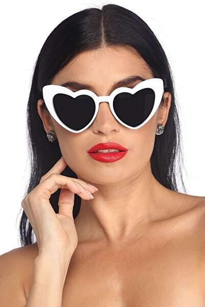 Adil Baba Heart Frame Sunglasses Cat Eye Heart Glasses Heart Retro Sunglasses