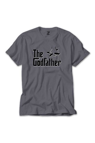 Z zepplin The Godfather Black Text Grey T-Shirt