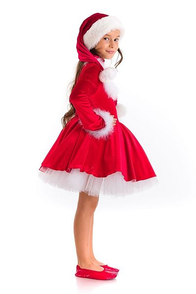 Tameris Kostüm Santa Claus Santa Dress With Hat - Girls' Party And Birthday Costumes