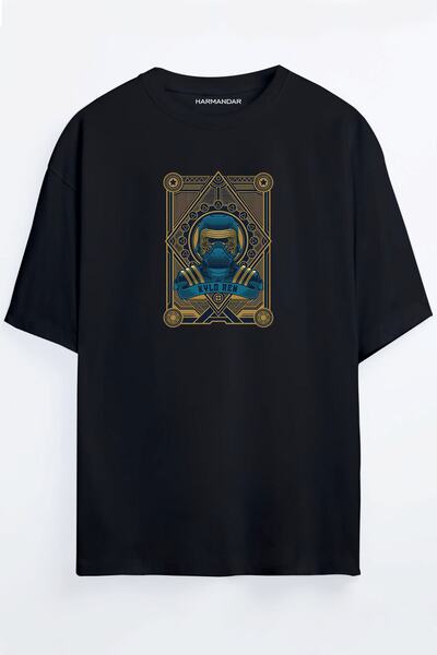 MELADYAN تي شيرت كبير الحجم مطبوع عليه بطاقات مجموعة Star Wars Fan Art