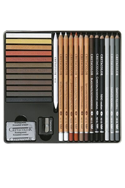 CretaColor Creativo Drawing Set Profesyonel Karışık Karakalem Eskiz Çizim Set...