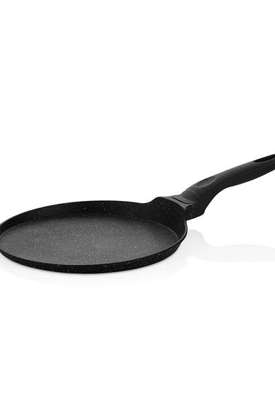 Lines Granite Crepe Cast Pan Bakelite Handle 26 Cm - Black