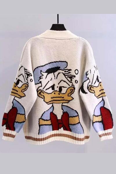 Köstebek Daffy Duck Sweater Cardigan