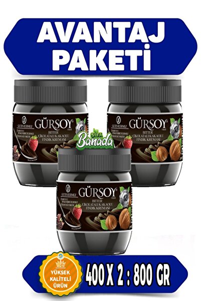 Gürsoy Renklendirici Ve Koruyucu Içermeyen Muhteşem Kıvamlı Bitter Çikolata A...