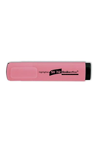 Scrikss Office Sh712 Highlighter Pastel Pen 12 Pack Packaging Pastel Pink