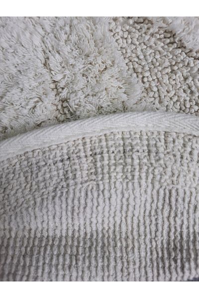 Bonny Home Covoraș de baie Daisy Cream din bumbac natural 100x100 cm Covoraș țesut cu smocuri dintr-o bucată
