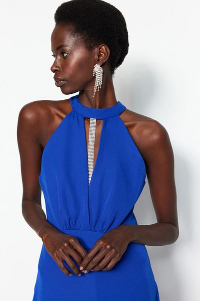 Trendyol Collection Salopetă Saks Woven Shiny Stone TPRSS23TU00023