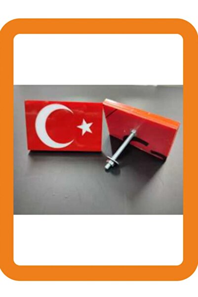 otodemir Türk Bayrağı Pleksi Panjur Arması Vidalı