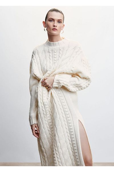 MANGO Woman Long Knitwear Dress