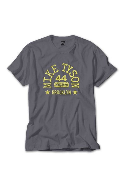 Z zepplin Mike Tyson 44 Wins By Knockout Grey T-Shirt