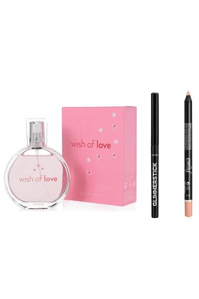 AVON Wısh Of Love Parfüm + Glımmerstıckgöz Kalemi + Emly 211 Dudak Kalemi