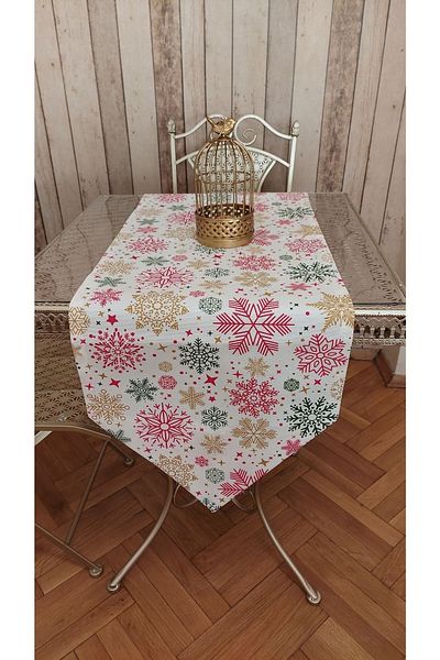 gonk New Year's Patterned Duck Cloth (Liquid Repellent, Stain Resistant) Runner