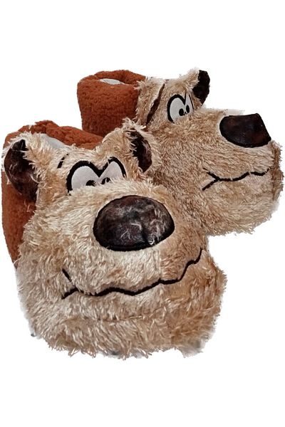 AkınalBella Unisex Καφέ Animal Slippers Παπούτσια για το σπίτι