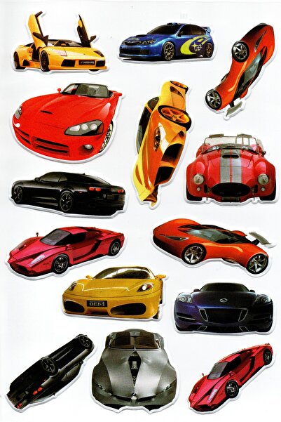 Limmy ملصق منقوش بحجم A4 دفتر ملاحظات، ملصق مخطط، -(lim067) - سيارة