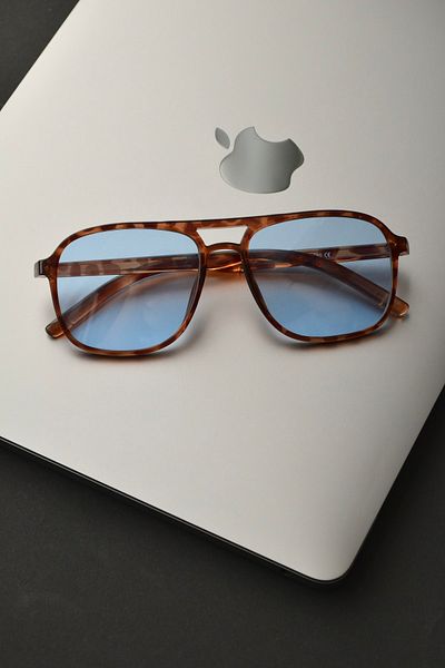 LOOKUP Sunglasses Uv400 Protected Unisex Men Women Vintage Leopard Blue Optical Compatible Glass Can Change