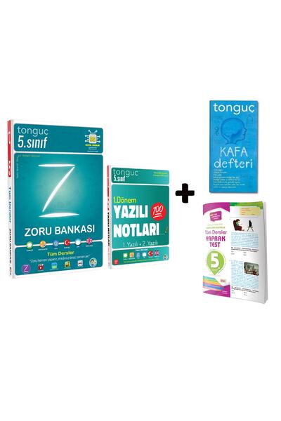Tonguç Yayınları 5. Sınıf Tüm Dersler Zoru Bankası Ve 1.dönem Yazılı Notları + Yaprak Test Ve Kafa Defteri