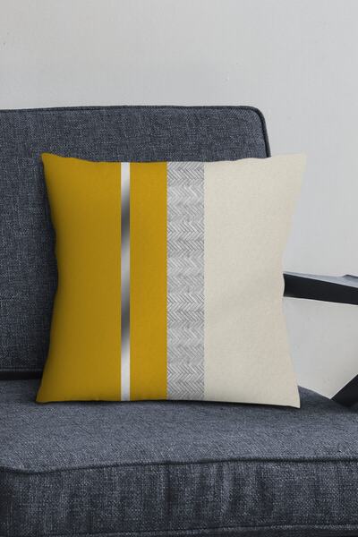 Viva Home Κάλυμμα μαξιλαριού διπλής όψης με ριγέ υφασμάτινο ύφασμα από ταϊλαν...