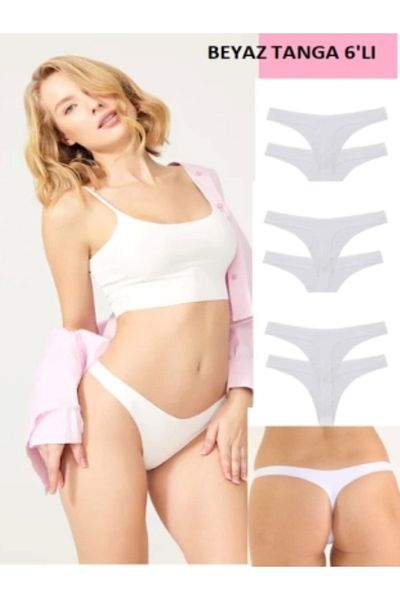 GECKO COLLECTION Gecko 6-Piece Thong Women's Panties - Laser Cut, No Trace