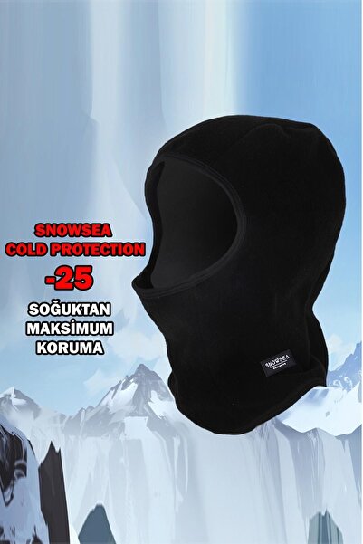 SNOWSEA Cold Protection -25 Soğuktan Tam Koruma Siyah Maske