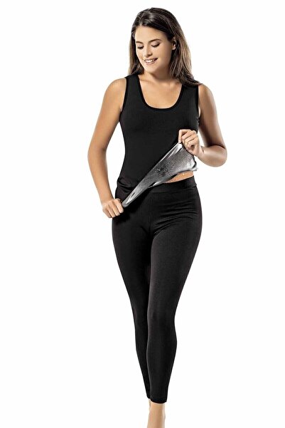 Sh Mağazacılık %100 Unisex Korse Takım Termal Sauna Spor Korse Tayt Ve Atlet Takımı Ikisi Bir Arada