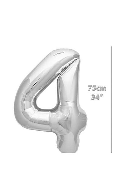 ECE PARTİ Foil Number 4 Balloons 75cm (34-Inch)