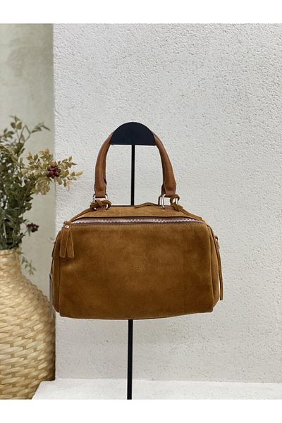 Jacquline Zd191-4 Cylinder Genuine Leather Handbag Women