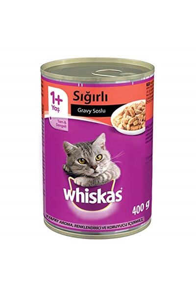 Whiskas Sığırlı Konserve Yaş Kedi Maması, 400 G