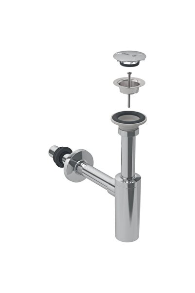 Geberit Parlak Krom Lavabo Sifonu Seti T Tipi
