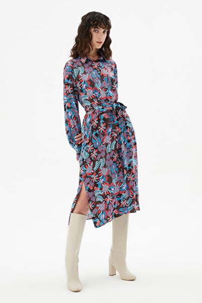 Love My Body Rochie cămașă bărbați cu guler cu model