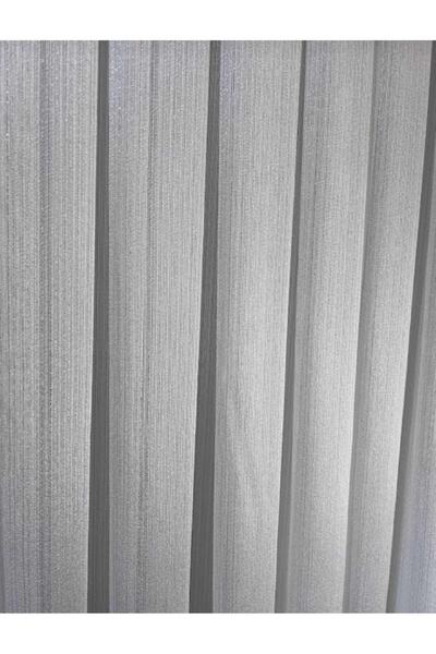 Altuntaş Tasarım Ütü Istemez Kar 600 Desen Simli Tül Perde 1/3 Sık Pile