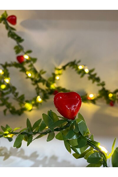 KozmoParti Dekoratif Mini Kalpli Şerit Yaprak 3m Günışı Led Doğalgaz Borusu Süsü