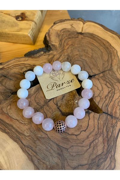 parze doğaltaş Moonstone And Rose Quartz Bracelet