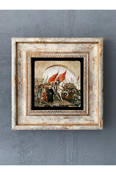 Oscar Stone Decor Çerçeveli Taş Duvar Dekoru 20 x 20 cm  OSMANLI
