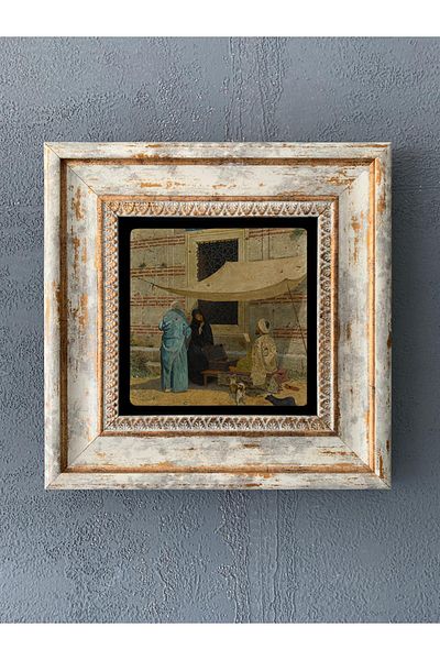 Oscar Stone Decor Decor de perete din piatră înrămată 20 x 20 cm Pictură veche