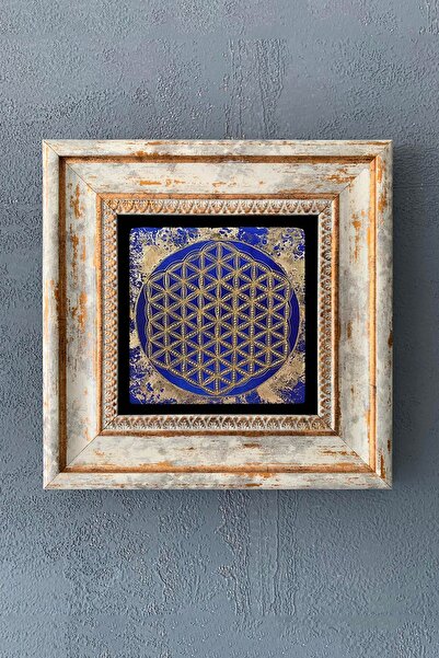 Oscar Stone Decor Çerçeveli Taş Duvar Dekoru 20x20 Cm Yaşam Çiçeği