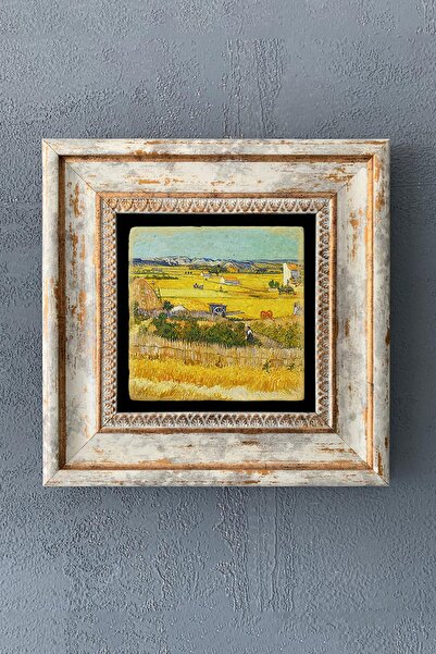 Oscar Stone Decor Çerçeveli Taş Tablo 20x20 Cm Wall Decor Van Gogh Eserleri