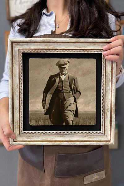 Oscar Stone Decor Çerçeveli Tablo Taş Duvar Dekoru 30 X 30 Cm Buğday Tarlasın...