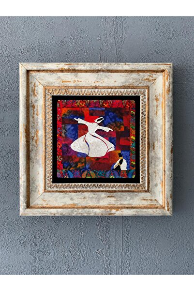 Oscar Stone Decor Çerçeveli Taş Duvar Dekoru 20 X 20 Cm Semazen