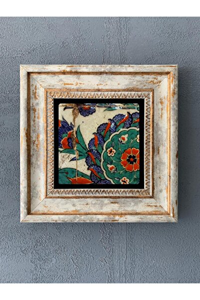 Oscar Stone Decor Çerçeveli Taş Duvar Dekoru 20 X 20 cm Çini Desen