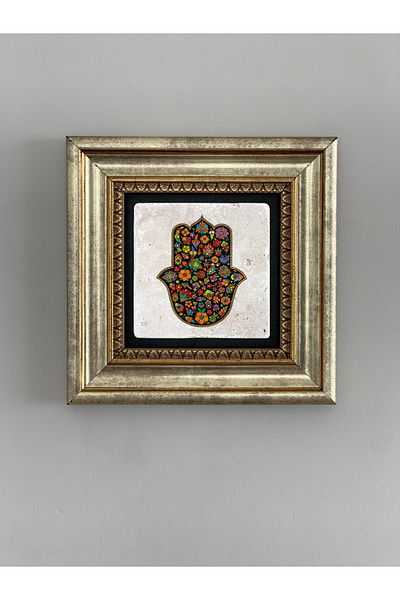 Oscar Stone Decor Tablou de perete din piatră înrămată 20 x 20 cm FATMA ANA ELİ