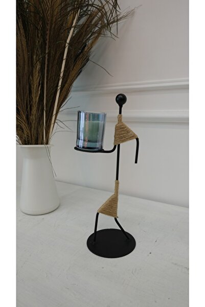 MB happyartshop Vintage Iskandinav Demir Şamdan 25 Cm