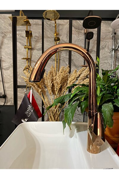 İSAOĞLU YAPI Bakır Mutfak Bataryası Bronz Evye Musluğu Spiralli Batarya Premi...