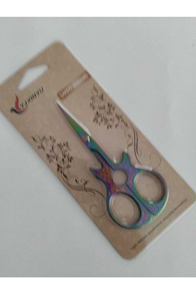 LİLYHOBBYLAND Vintaga Colorful Sewing Embroidery Opening Ribbon Invitation Scissors 11x5cm
