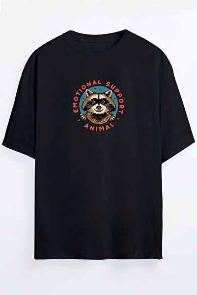 MELADYAN تي شيرت للجنسين مطبوع عليه عصابة الخشخاش والراكون والفئران